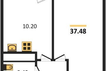 Фото №1: 1-комнатная квартира 35 м² - Краснодар, мкр. Славянский, ул. Заполярная, 39к9