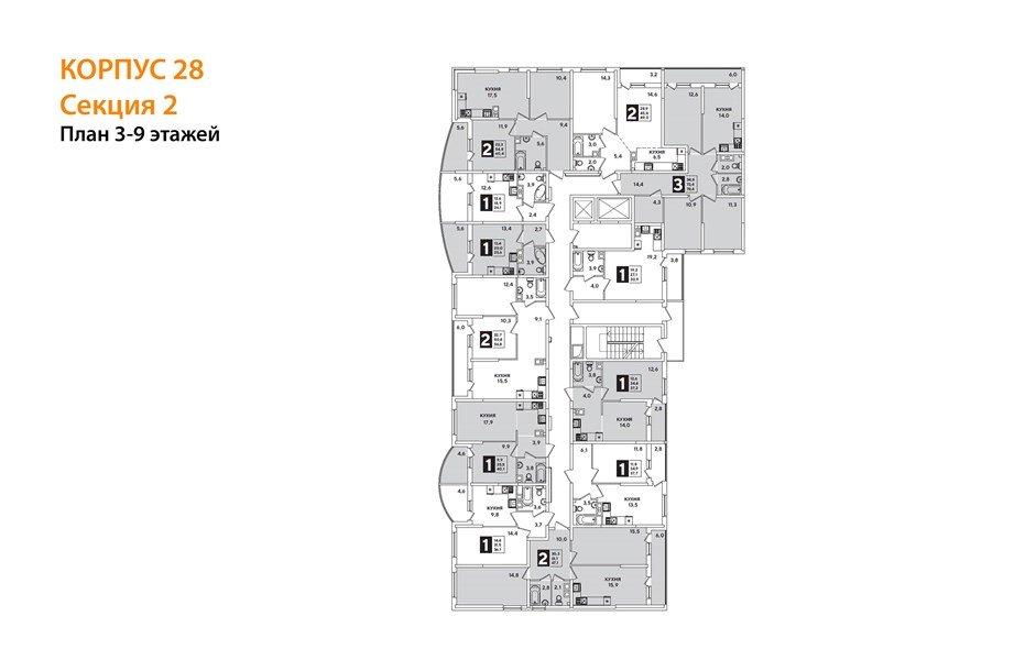Фото №9: 3-комнатная квартира 78 м² - Краснодар, жилой комплекс Самолёт-5, мкр. Прикубанский внутригородской округ, ул. Ивана Беличенко, 103к1