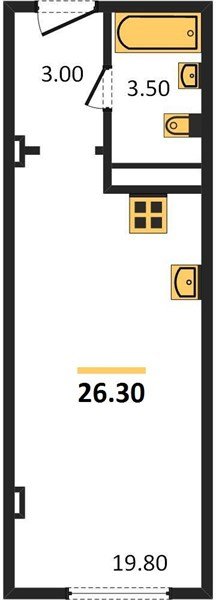 Фото №1: Студия 26 м² - Краснодар, жилой комплекс Гранд Пэлэс