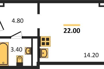 Фото №1: Студия 22 м² - Краснодар, мкр. жилой комплекс Гранд Пэлэс, 