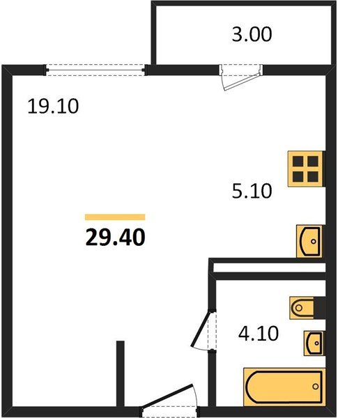 Фото №1: Студия 29 м² - Краснодар, Прикубанский внутригородской округ, мкр. жилой комплекс Нeo-квартал Красная Площадь, ул. им. Мурата Ахеджака