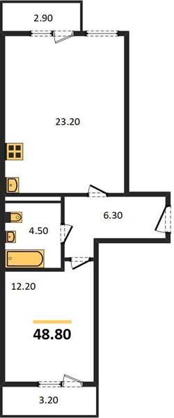 Фото №1: 1-комнатная квартира 49 м² - Краснодар, Прикубанский внутригородской округ, мкр. жилой комплекс Нeo-квартал Красная Площадь, ул. им. Мурата Ахеджака