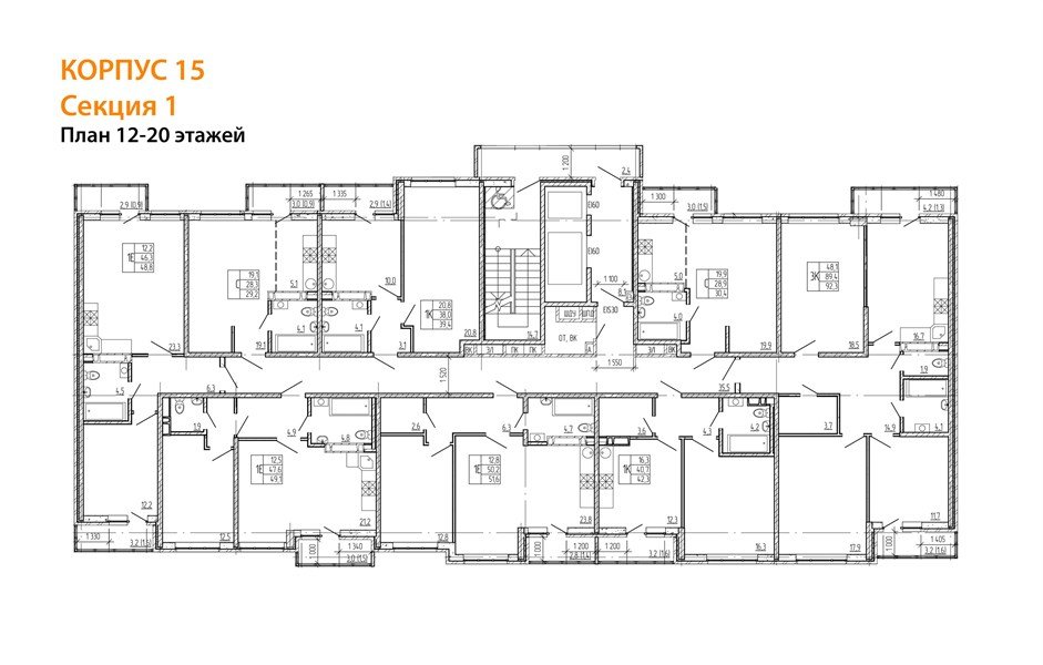 Фото №7: 1-комнатная квартира 49 м² - Краснодар, Прикубанский внутригородской округ, мкр. жилой комплекс Нeo-квартал Красная Площадь, ул. им. Мурата Ахеджака