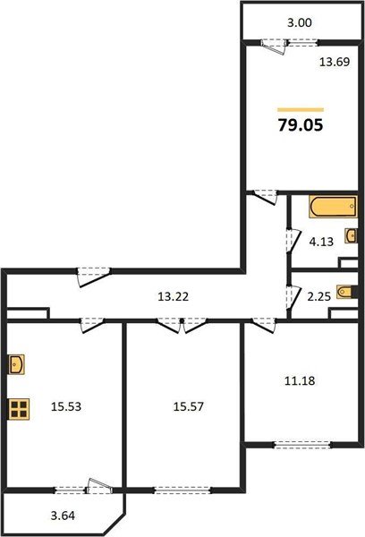 Фото №1: 3-комнатная квартира 80 м² - Краснодар, жилой комплекс Ural