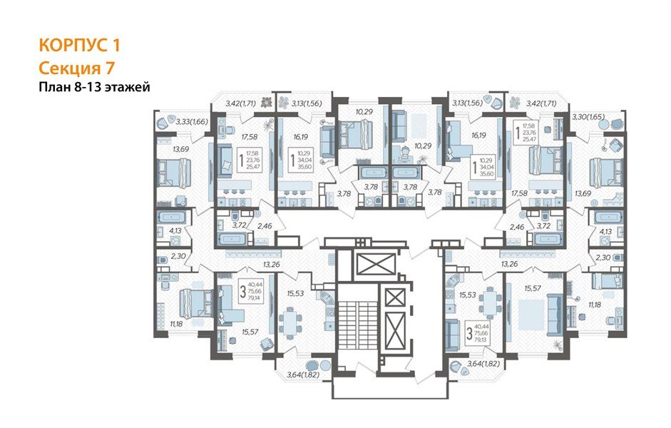 Фото №8: 3-комнатная квартира 80 м² - Краснодар, ЖК Урал, жилой комплекс Ural, Карасунский внутригородской округ, мкр. Камвольно-суконный Комбинат
