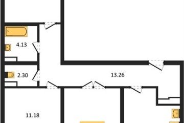 Фото №1: 3-комнатная квартира 80 м² - Краснодар, мкр. Камвольно-суконный Комбинат, 