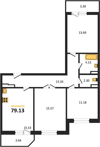 Фото №1: 3-комнатная квартира 80 м² - Краснодар, ЖК Урал, жилой комплекс Ural, Карасунский внутригородской округ, мкр. Камвольно-суконный Комбинат
