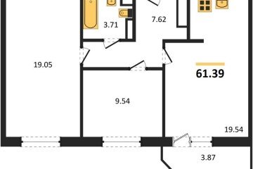 Фото №1: 2-комнатная квартира 62 м² - Краснодар, мкр. Камвольно-суконный Комбинат, 
