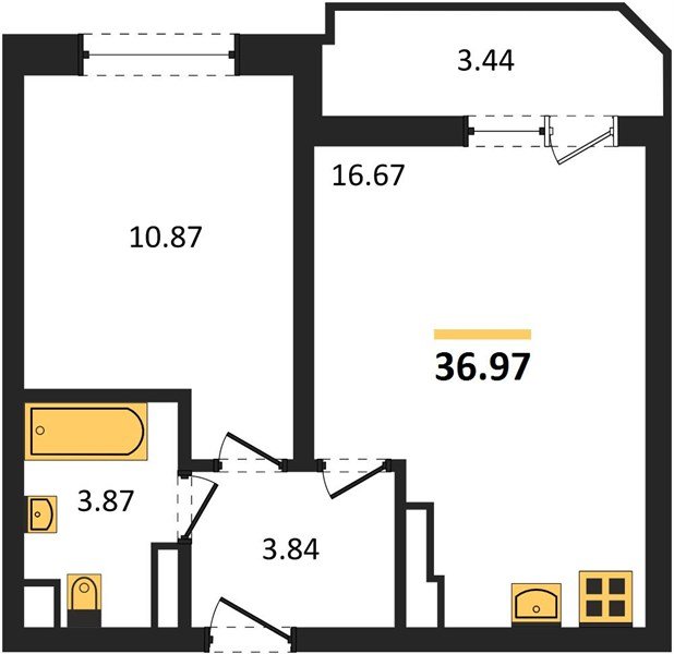 Фото №1: 1-комнатная квартира 37 м² - Краснодар, ЖК Урал, жилой комплекс Ural, Карасунский внутригородской округ, мкр. Камвольно-суконный Комбинат