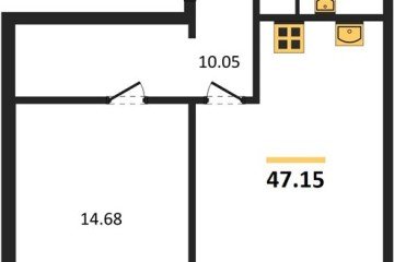 Фото №1: 1-комнатная квартира 47 м² - Краснодар, мкр. жилой комплекс Ural, 