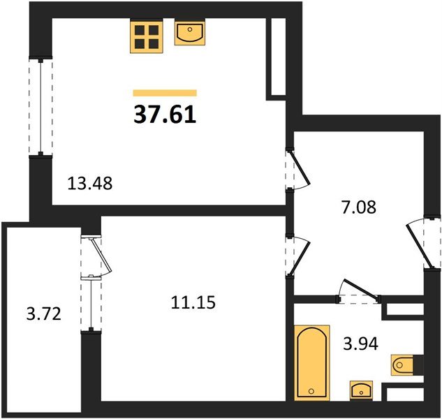 Фото №1: 1-комнатная квартира 37 м² - Краснодар, жилой комплекс Ural, 