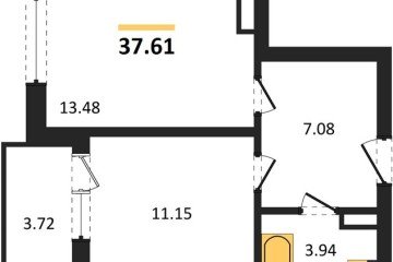 Фото №1: 1-комнатная квартира 37 м² - Краснодар, мкр. жилой комплекс Ural, 