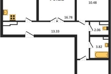 Фото №1: 3-комнатная квартира 78 м² - Краснодар, мкр. жилой комплекс Ural, 