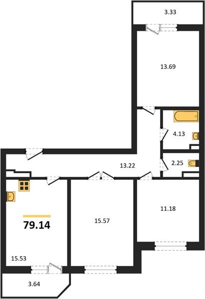 Фото №1: 3-комнатная квартира 79 м² - Краснодар, жилой комплекс Ural, 