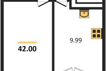 Фото №1: 1-комнатная квартира 42 м² - Краснодар, мкр. жилой комплекс Хорошая Погода, ул. Кирилла Россинского, 3/2