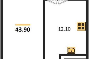 Фото №1: 1-комнатная квартира 43 м² - Краснодар, мкр. жилой комплекс Хорошая Погода, ул. Кирилла Россинского, 3/2