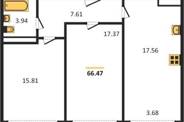 Фото №1: 2-комнатная квартира 65 м² - Краснодар, мкр. Черёмушки, 