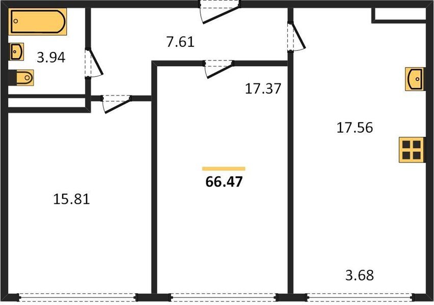 Фото №1: 2-комнатная квартира 65 м² - Краснодар, Центральный внутригородской округ, мкр. Черёмушки