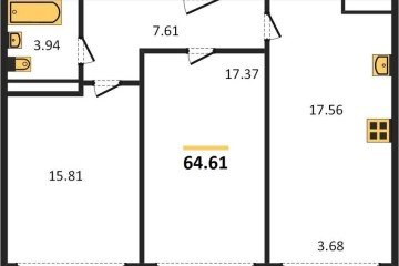 Фото №1: 2-комнатная квартира 66 м² - Краснодар, мкр. Черёмушки, 