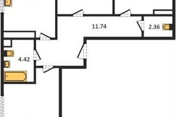 Фото №1: 3-комнатная квартира 89 м² - Краснодар, мкр. Черёмушки, 