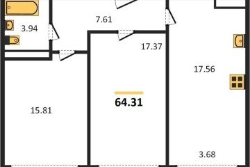 Фото №1: 2-комнатная квартира 65 м² - Краснодар, мкр. Черёмушки, 