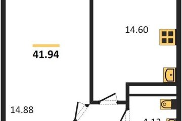 Фото №1: 1-комнатная квартира 43 м² - Краснодар, мкр. Центральный внутригородской округ, ул. Обрывная, 132/1к4