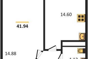 Фото №1: 1-комнатная квартира 41 м² - Краснодар, мкр. Центральный внутригородской округ, ул. Обрывная, 132/1к4