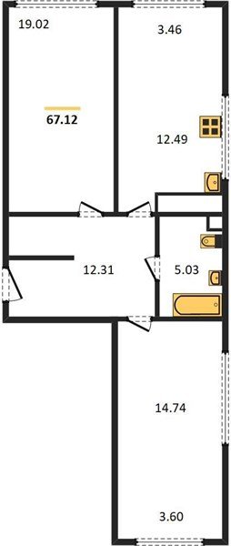 Фото №1: 2-комнатная квартира 68 м² - Краснодар, Черёмушки, мкр. Центральный внутригородской округ, ул. Обрывная, 132/1к4