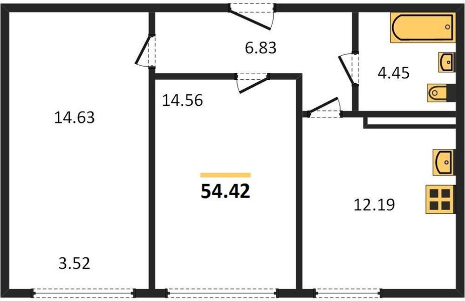 Фото №1: 2-комнатная квартира 55 м² - Краснодар, Черёмушки, мкр. Центральный внутригородской округ, ул. Обрывная, 132/1к4