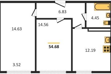 Фото №1: 2-комнатная квартира 55 м² - Краснодар, мкр. Центральный внутригородской округ, ул. Обрывная, 132/1к4