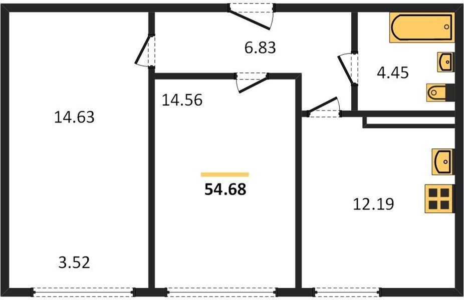 Фото №1: 2-комнатная квартира 55 м² - Краснодар, Черёмушки, мкр. Центральный внутригородской округ, ул. Обрывная, 132/1к4