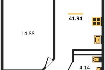 Фото №1: 1-комнатная квартира 42 м² - Краснодар, мкр. Центральный внутригородской округ, ул. Обрывная, 132/1к4