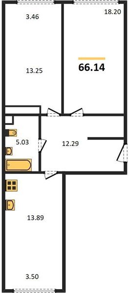 Фото №1: 2-комнатная квартира 67 м² - Краснодар, Черёмушки, мкр. Центральный внутригородской округ, ул. Обрывная, 132/1к4