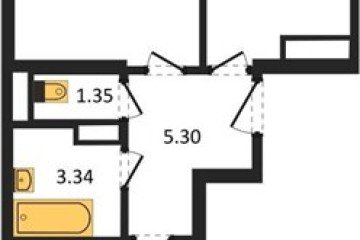 Фото №1: 2-комнатная квартира 57 м² - Краснодар, мкр. Музыкальный, ул. Российская, 257/7
