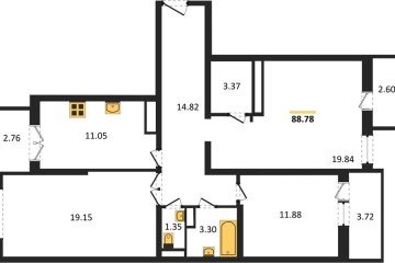 Фото №1: 3-комнатная квартира 90 м² - Краснодар, мкр. Музыкальный, ул. Российская, 257/7