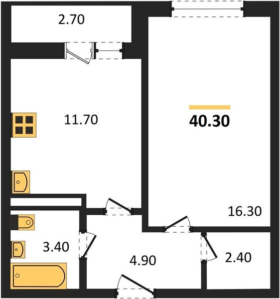 Фото №1: 1-комнатная квартира 40 м² - Краснодар, Прикубанский внутригородской округ, мкр. жилой комплекс Нeo-квартал Красная Площадь, ул. им. Мурата Ахеджака, 12к4