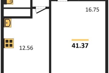 Фото №1: 1-комнатная квартира 41 м² - Знаменский, мкр. Родные Просторы, ул. Природная, 10Бк21