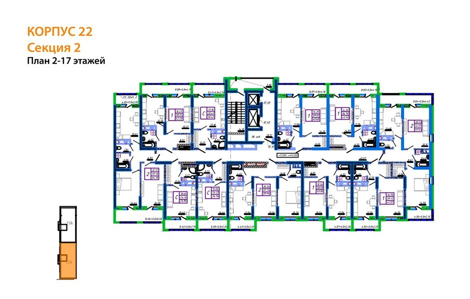 Фото №8: 2-комнатная квартира 64 м² - Знаменский, Карасунский внутригородской округ, мкр. Родные Просторы, ул. Природная, 10Бк21