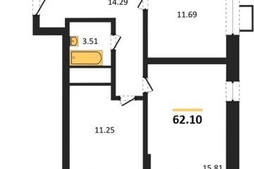 Фото №1: 2-комнатная квартира 64 м² - Знаменский, мкр. Родные Просторы, 