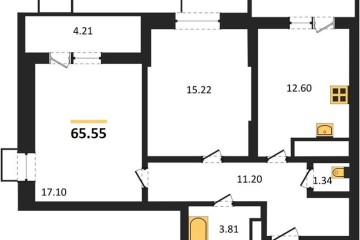 Фото №1: 2-комнатная квартира 64 м² - Знаменский, мкр. Родные Просторы, 