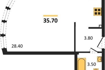 Фото №1: Студия 35 м² - Краснодар, мкр. жилой комплекс Самолёт-6, ул. Ивана Беличенко, 92