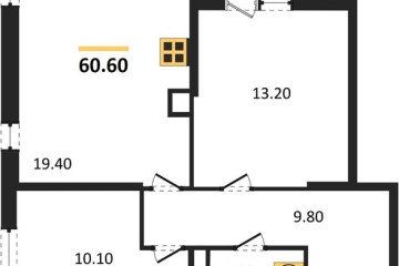 Фото №1: 2-комнатная квартира 60 м² - Краснодар, мкр. жилой комплекс Самолёт-6, ул. Ивана Беличенко, 92