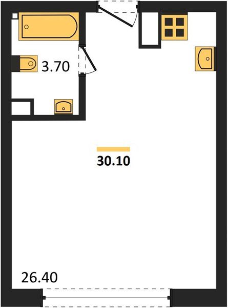 Фото №1: Студия 30 м² - Краснодар, жилой комплекс Самолёт-6, мкр. Прикубанский внутригородской округ, ул. Ивана Беличенко, 92к4