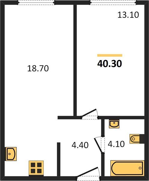Фото №1: 1-комнатная квартира 40 м² - Краснодар, жилой комплекс Самолёт-6, мкр. Прикубанский внутригородской округ, ул. Ивана Беличенко, 92к4