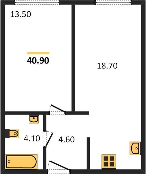 Фото №1: 1-комнатная квартира 40 м² - Краснодар, жилой комплекс Самолёт-6, мкр. Прикубанский внутригородской округ, ул. Ивана Беличенко, 92к4