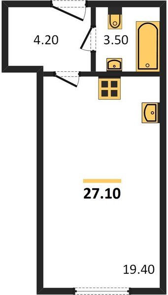 Фото №1: Студия 27 м² - Краснодар, жилой комплекс Самолёт-6, мкр. Прикубанский внутригородской округ, ул. Ивана Беличенко, 92к4