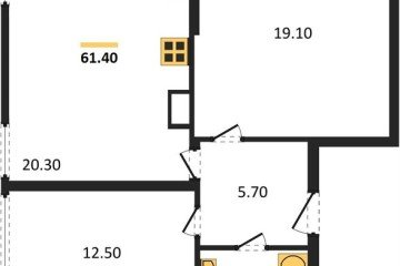 Фото №1: 2-комнатная квартира 61 м² - Краснодар, мкр. жилой комплекс Самолёт-6, ул. Ивана Беличенко, 92к5