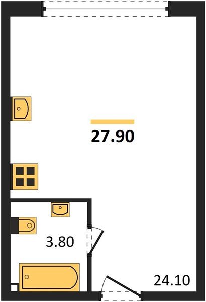 Фото №1: Студия 27 м² - Краснодар, Прикубанский внутригородской округ, мкр. жилой комплекс Самолёт-6, ул. Ивана Беличенко, 92к5