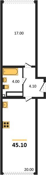 Фото №1: 1-комнатная квартира 45 м² - Краснодар, Прикубанский внутригородской округ, мкр. жилой комплекс Самолёт-6, ул. Ивана Беличенко, 90к1