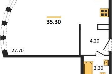 Фото №1: Студия 35 м² - Краснодар, мкр. жилой комплекс Самолёт-6, ул. Ивана Беличенко, 90к1